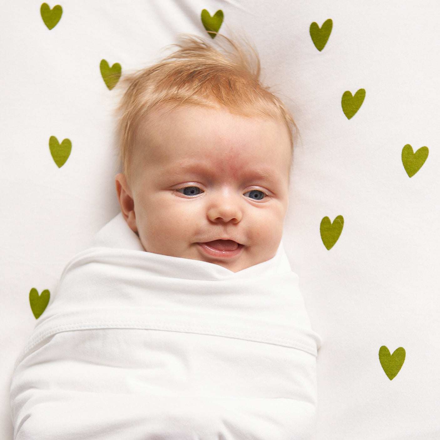 Swoop Sheets – Green Hearts