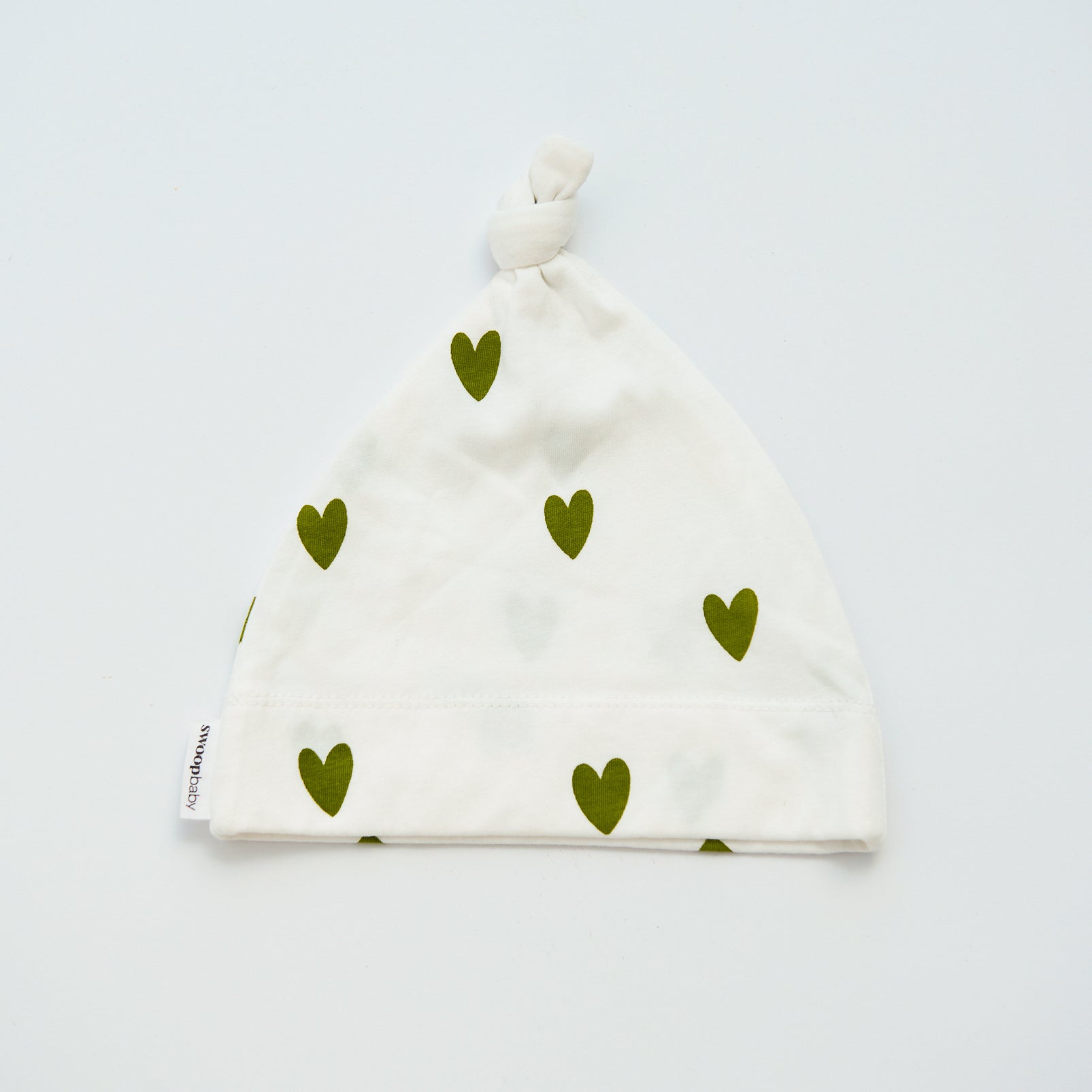 Knotted Beanie – Green Hearts